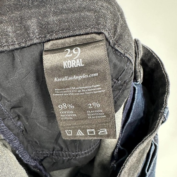 Koral Color Block Zip Fly Stretch Skinny Denim Jeans Women's Size 29 FLAWED - Picture 6 of 10